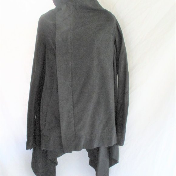 RICK OWENS DRKSHDW Asymmetrical Jacket Coat M BLACK - Picture 5 of 9